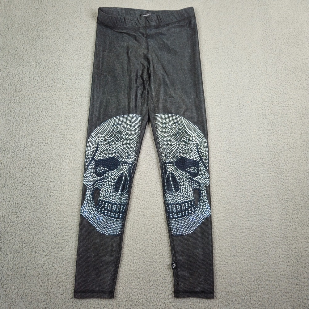 TEREZ Women's Skull Print Hi shine Slim leggings Size S